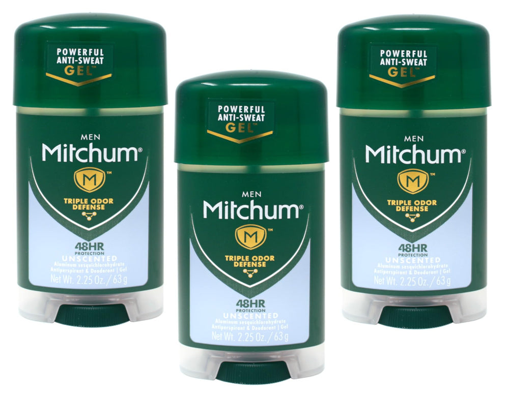 Mitchum Gel Sans Parfum dans sa bouteille pratique assurant une protection longue durée.