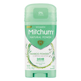 Mitchum Natural Power Déodorant femmes Eucalyptus, bâton invisible, absorption 24h sans aluminium.