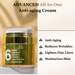 Texture crème douce de mivida rétinol prête à l'application.