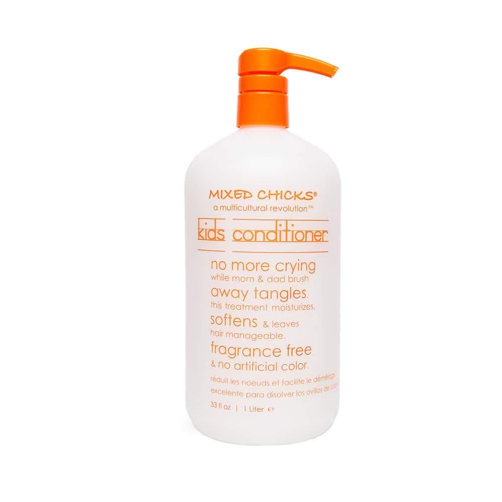 Mixed Chicks conditionneur pour enfants, bouteille 1 L, démêlage facilité.