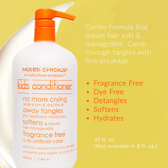 Mixed Chicks conditionneur pour enfants, démêlage en douceur après le lavage.