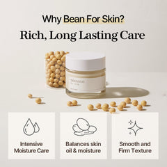 Mixsoon Bean Crème texture riche non collante apportant une hydratation durable.