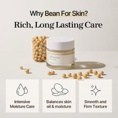 Texture riche et non collante de Mixsoon Bean Cream sur la peau.