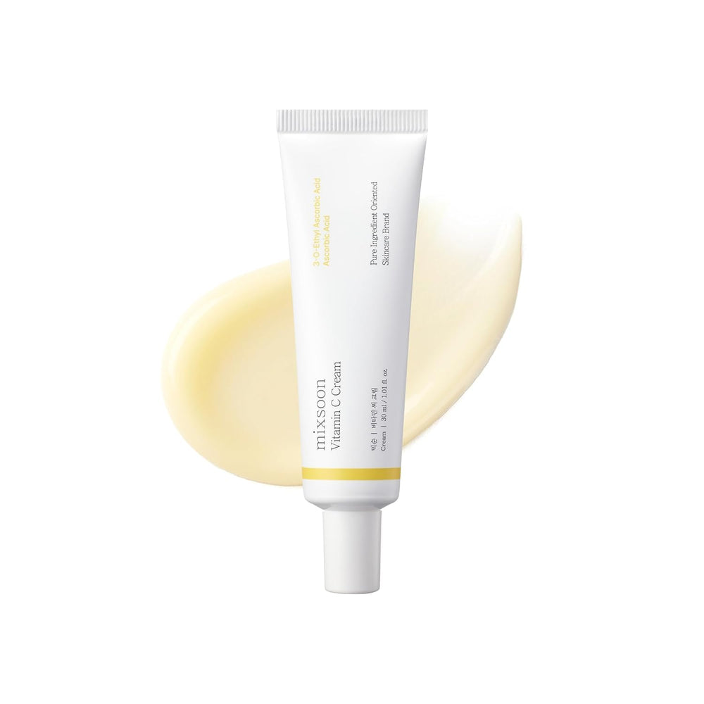 Mixsoon crème vitamine C hydratante pour le visage, texture légère et teint uniforme, idéal pour une peau lumineuse.