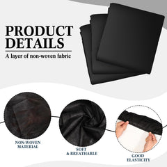 Mixweer drap-table noir pour spa et beauté, look professionnel.