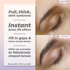 MIYA LASH modèle après lamination des sourcils pour regard défini