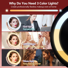 MIYADIVA miroir à 80 LEDs, longue autonomie et rendu lumineux durable.