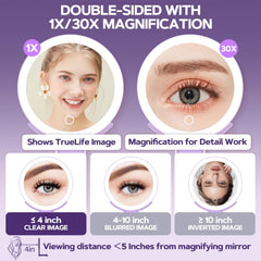 Miyadiva miroir double-face pratique pour routine rapide.