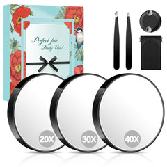 MIYADIVA miroir-loupe 40x pour détails précis du maquillage.