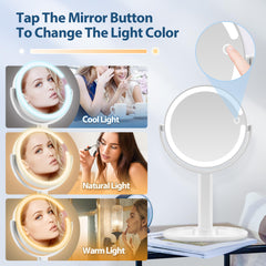 MIYADIVA miroir 1x HD et lumière claire pour routine quotidienne