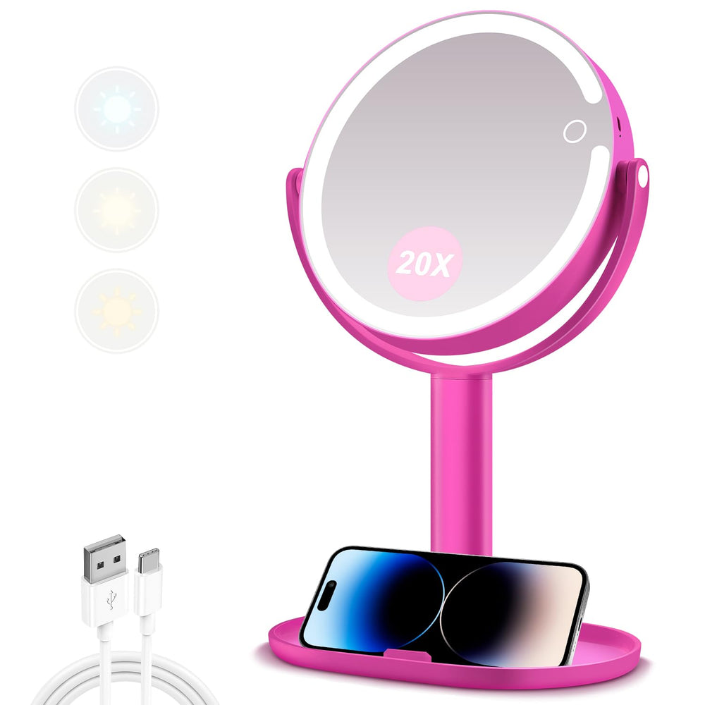 MIYADIVA miroir maquillage 1x et 20x pour retouches précises.