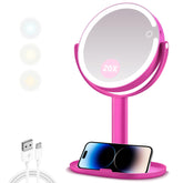 MIYADIVA miroir maquillage 1x et 20x pour retouches précises.