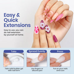 MIZHSE Formes d’ongles 36 incluses pour extensions homogènes