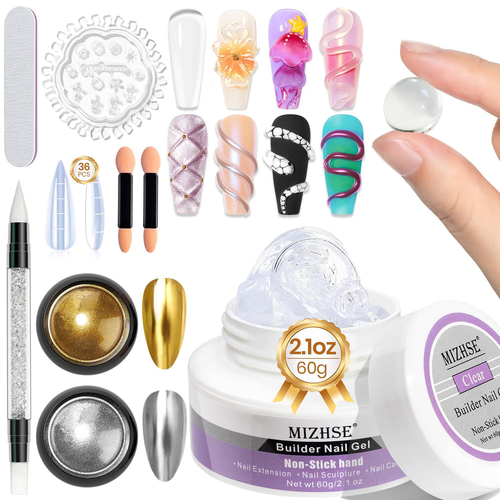 Gel-builder solide MIZHSE pour extensions d’ongles durables