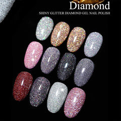 Vernis gel MIZHSE Glitter rouge chic pour une touche glamour en soirée.