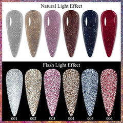 Vernis gel pailleté doré MIZHSE, allure luxueuse et longue tenue.