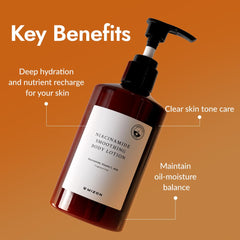 Flacon MIZON Niacinamide hydrate rapidement sans fini gras.