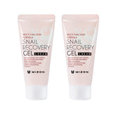 MIZON Snail Recovery Gel Cream Set with two 45 ml jars for daily hydration and gentle repair.