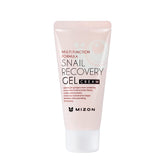 MIZON Snail Recovery Gel Cream tube, hydratation légère et éclat durable.