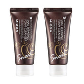 MIZON Snail Repairing Foam Cleanser bottle with rich foam for gentle cleansing.