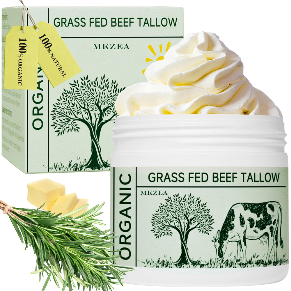 MKZEA graisse de boeuf visage pot : hydratation durable.