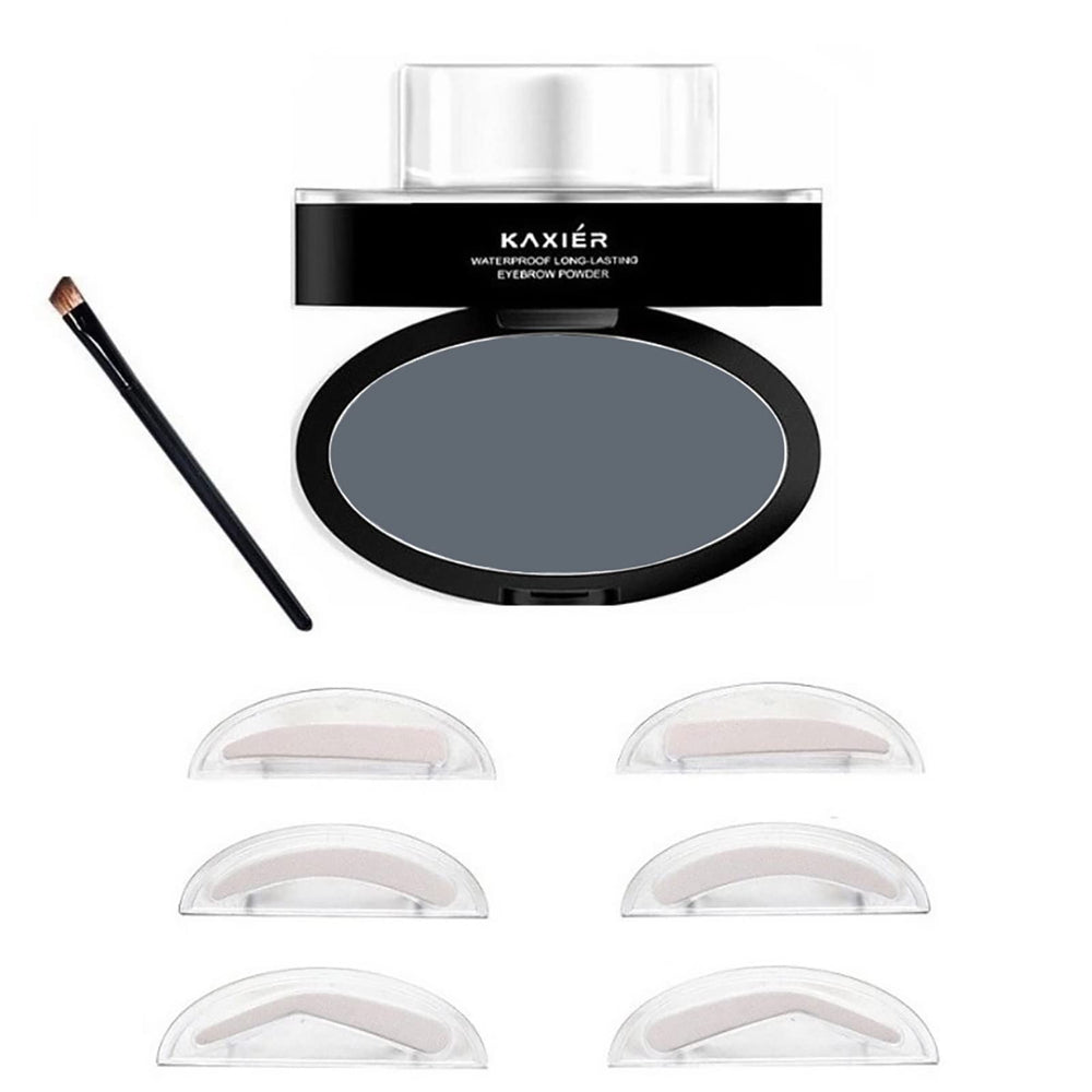 Moakxer sourcils poudre étanche etui compact pour voyage et facilité.
