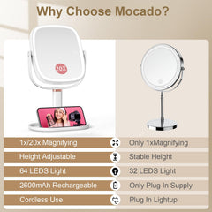 Mocado miroir maquillage rotation 360 pour angle parfait.