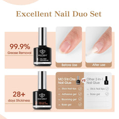 Modelones 9 en 1 kit-base-gel-ongles : base gel robuste pour manucure.