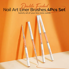 modelones pinceaux nail art double-face 11mm pour contours larges