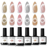 Modelones Cat Eye Gel Galaxy avec aimant inclus pour effets magnétiques.