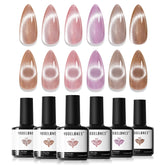Modelones Cat Eye Gel Nail Polish collection, effet cat-eye saisissant pour des looks soignés.