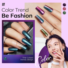 Modelones Chameleon Gel violet pailleté application lisse rapide