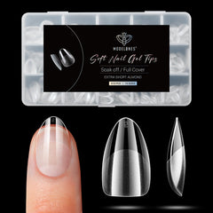 Modelones conseils ongles extra-courts en amande, ensemble prêt à l’emploi.
