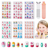 Modelones ensemble d’ongles pour enfants 144 pièces, choix rapide pour différents styles.