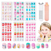 Modelones ensemble d’ongles enfants 144 pièces, prêt à coller pour des décorations rapides.