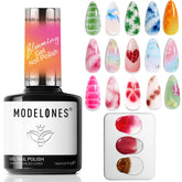 Modelones Blooming Gel avec palette d'art nail pour des designs variés sur ongles
