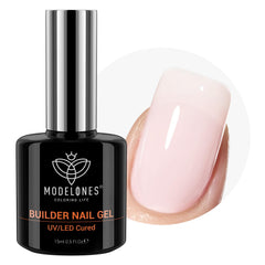 Modelones Gel Builder 8-en-1: bouteille rose et piste d utilisation facile.