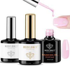 Gel bâtisseur Modelones base clair pour renforcer les ongles.