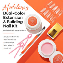 Modelones Gel Builder — brosse double-face pour une application précise.