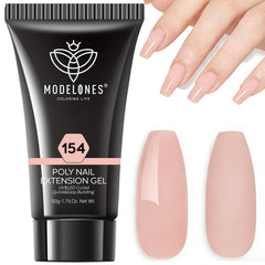 Modelones Gel Poly Ongles Nude Nature – couleur nude naturelle pour un look discret