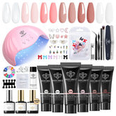 Modelones kit gel extension poly, 6 couleurs pour des créations maison