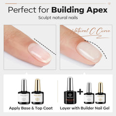 Modelones kit trio offre base, gel builder et top coat pour une manucure à domicile.