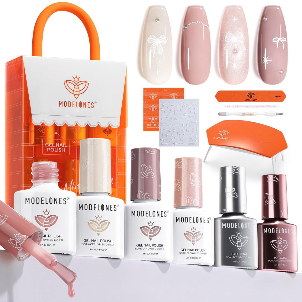 Modelones kit vernis gel rouge ancora pour une couleur riche et durable