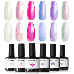 Modelones Pearl Gel coffret 6 couleurs, effet perle et brillance durable