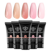 Modelones Poly Gel Set five jelly colors palette for easy DIY nails