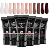 Modelones poly nail gel bottle with rich color for at-home manicure options.