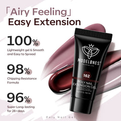 Modelones poly nail gel set nude cream for natural-looking extensions
