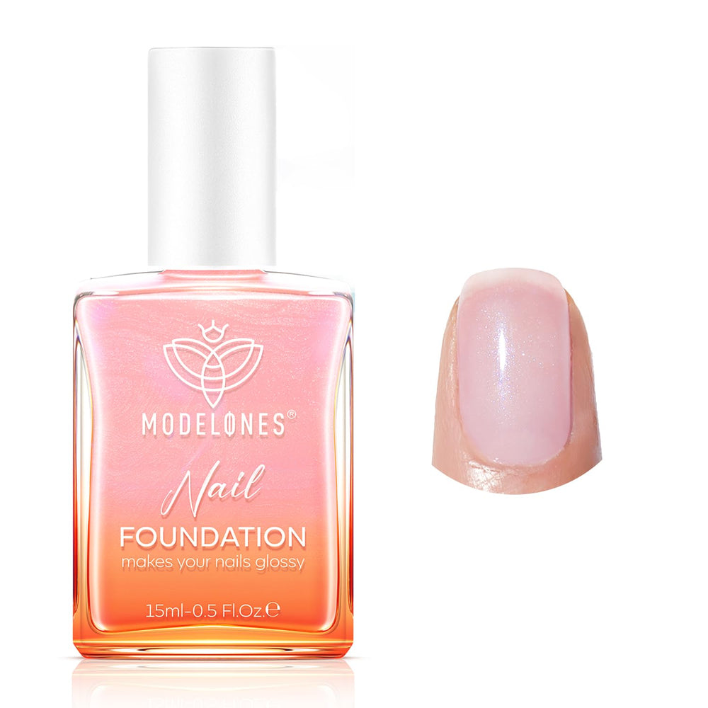 Modelones renforcement ongles rose paillete - flacon chic pour soin des ongles