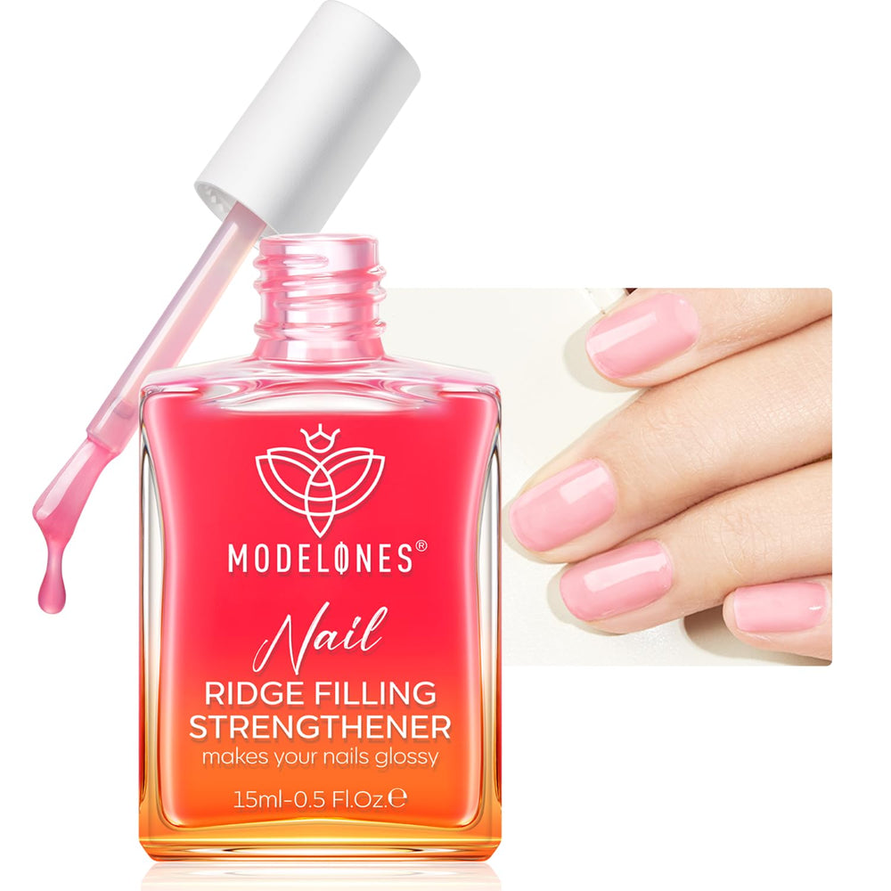 Modelones renforceur ongles – flacon rose, protection naturelle et brillance.