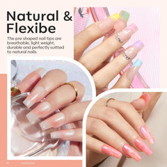 Modelones tips ongles amande moyen texture mate pour adhérence confortable
